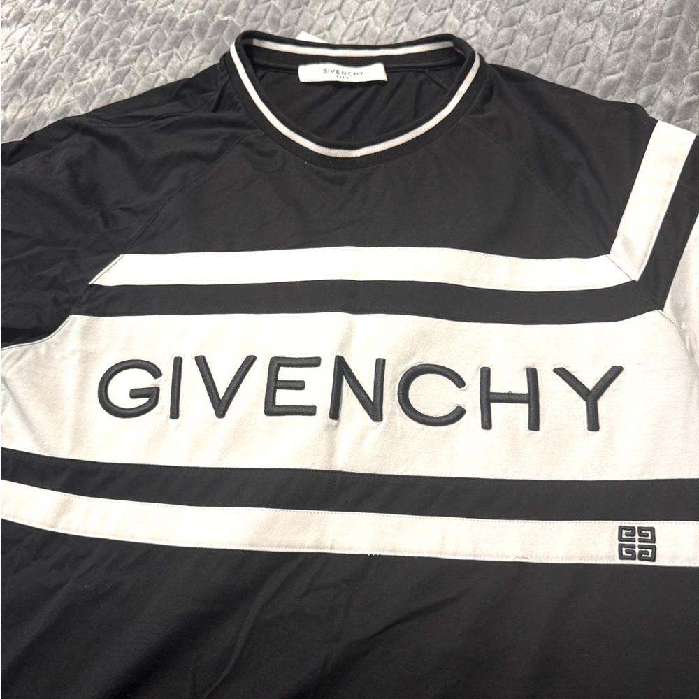Authentic used Givenchy Black and White Logo Tee